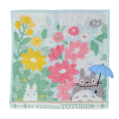 Linge de maison - Mini Serviette Totoro Champs de Fleurs 25x25 cm - Mon Voisin Totoro