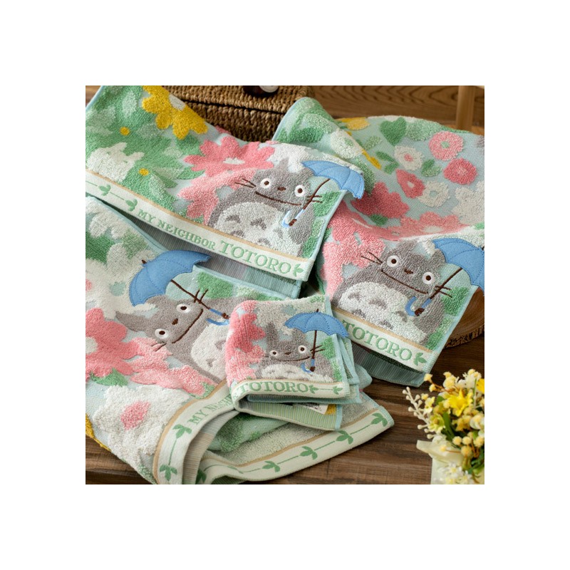 Linge de maison - Mini Serviette Totoro Champs de Fleurs 25x25 cm - Mon Voisin Totoro