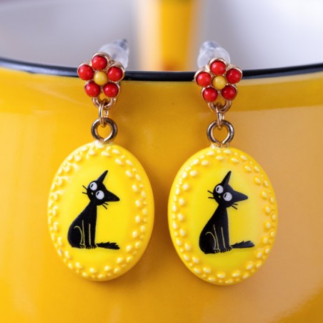 Boucles d'oreilles fantaisie jaunes Jiji - Kiki la petite sorcière