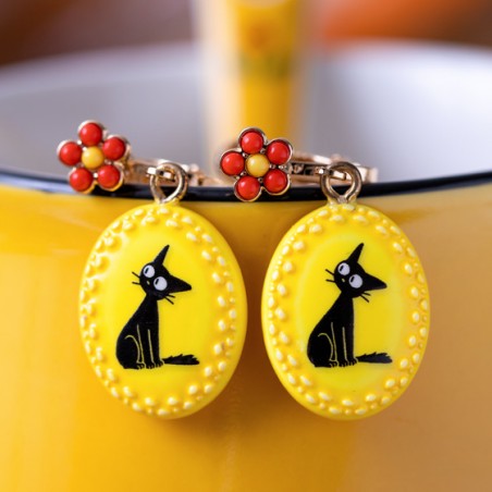 Bijoux - Boucles d’oreilles à clips fantaisie jaunes Jiji - Kiki la petite sor