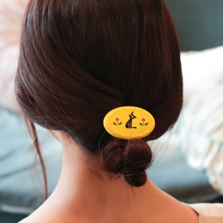 Accessoires - Élastique à cheveux fantaisie jaune Jiji - Kiki la petite sorcière
