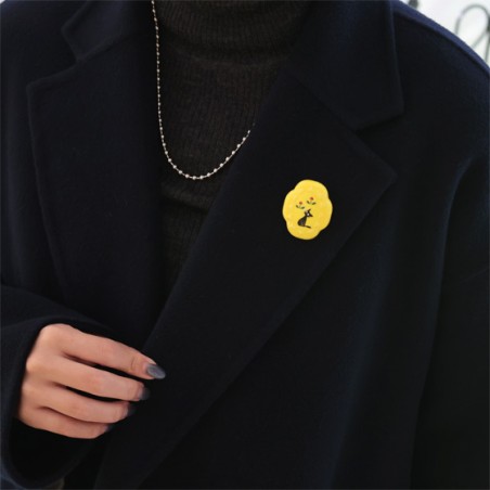 Pins - Broche fantaisie jaune Jiji - Kiki la petite sorcière