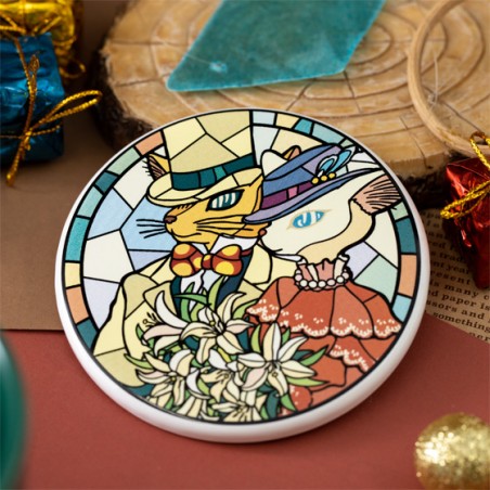 Kitchen and tableware - Ceramic coaster Baron & Louise - Whisper of the Heart