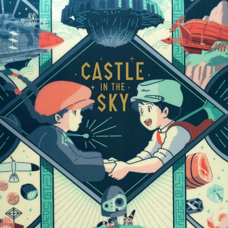 Storage - Art Déco Clear Folder A4 - Castle in the Sky