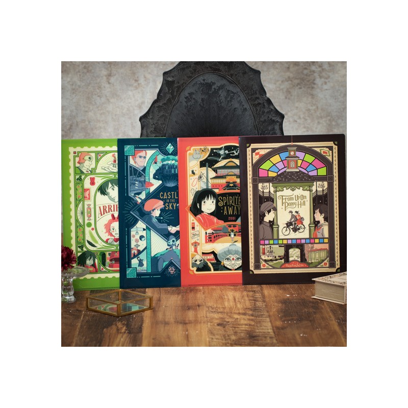 Storage - Art Déco Clear Folder A4 - Castle in the Sky