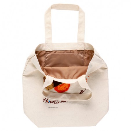 Bags - Embroidery Canvas Tote bag Calcifer In A Hurry - Howl's Moving Castle