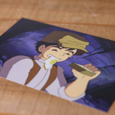 Postcards and Letter papers - Postcard Pazu Snack - Castle in the Sky