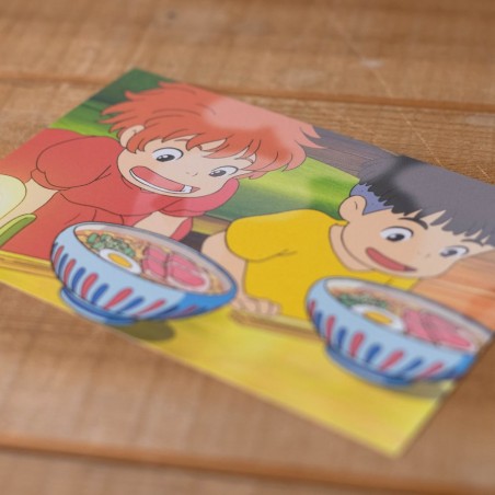 Postcards and Letter papers - Postcard Ponyo & Sosuke ramen - Ponyo on the Cliff