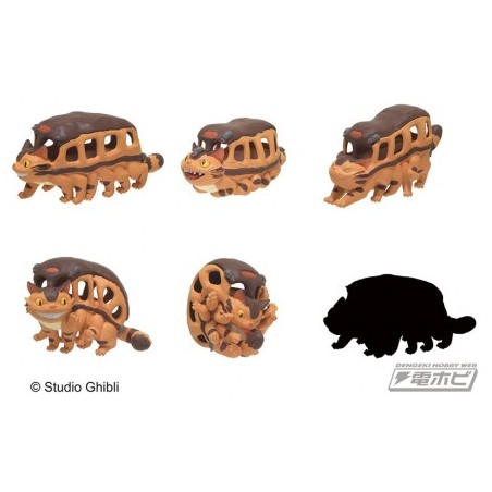 Figurines - Collection Cat Bus Assorted 6 Figurines - My Neighbor Totoro