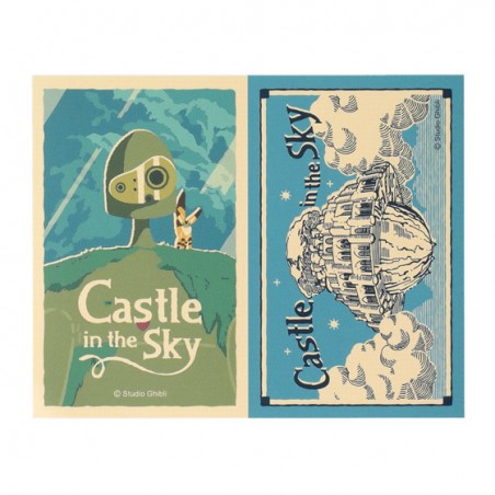 Small equipment - Retro Stickers Robot & Castle Laputa - Castle in the Sky