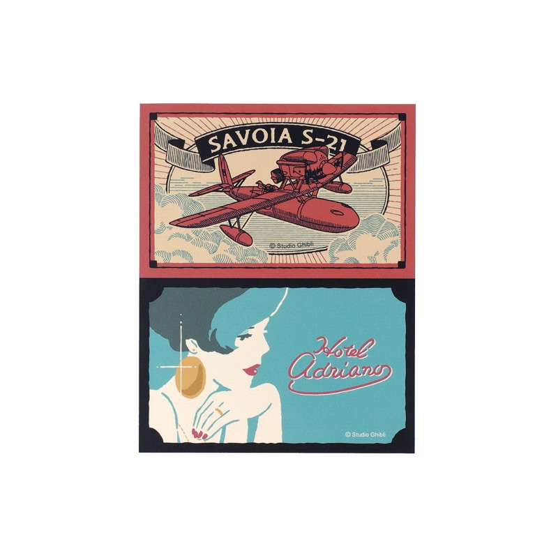 Small equipment - Retro Stickers Savoia & Gina - Porco Rosso