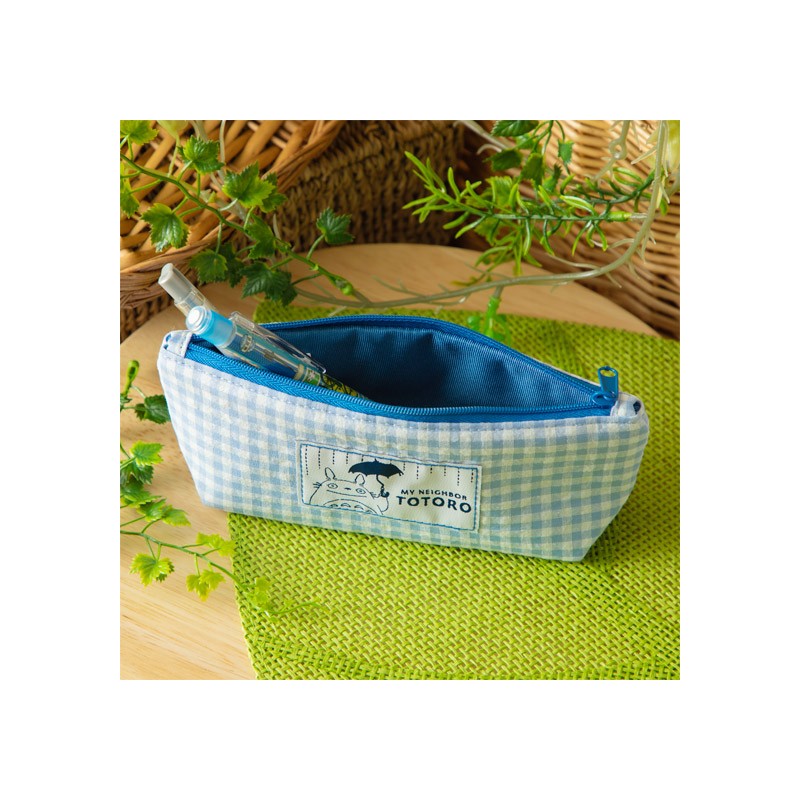 Storage - Blue checkered Pencil case - My Neighbor Totoro