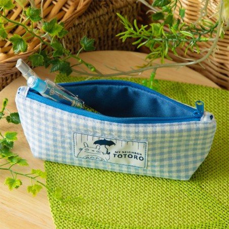 Storage - Blue checkered Pencil case - My Neighbor Totoro