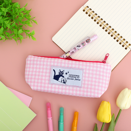 Storage - Pink Checkered Pencil case - Kiki's Delivery Service