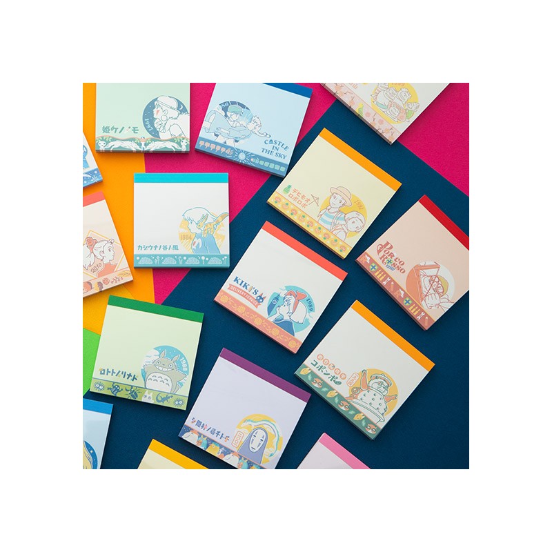 Petit matériel - Assortiment de 24 Mini Blocs memo à collectionner - Studio Ghibli