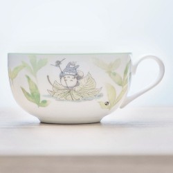 Porcelana japonesa - Taza de sopa Totoro en una hoja - Mi vecino Totoro