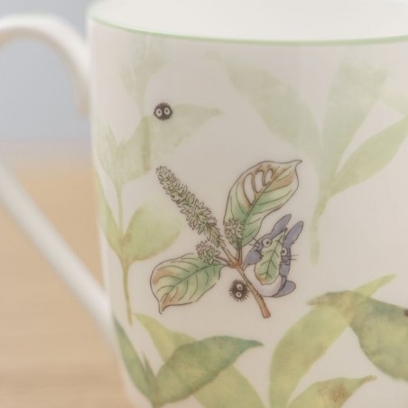 Japanese Porcelain - Mug Totoro on a leaf - My Neighbor Totoro