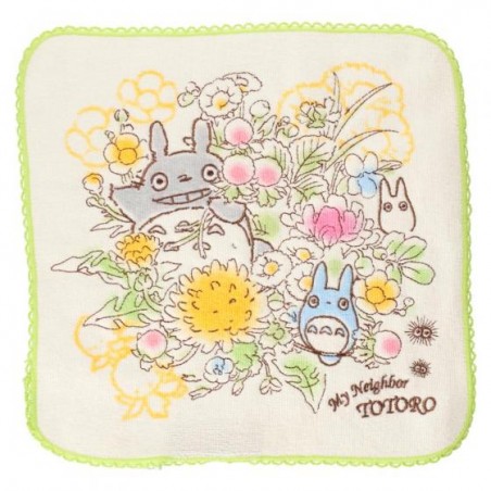 Household linen - Mini Towel Totoro Bunch of Spring Flowers 25x25 cm - My Neighbor Toto