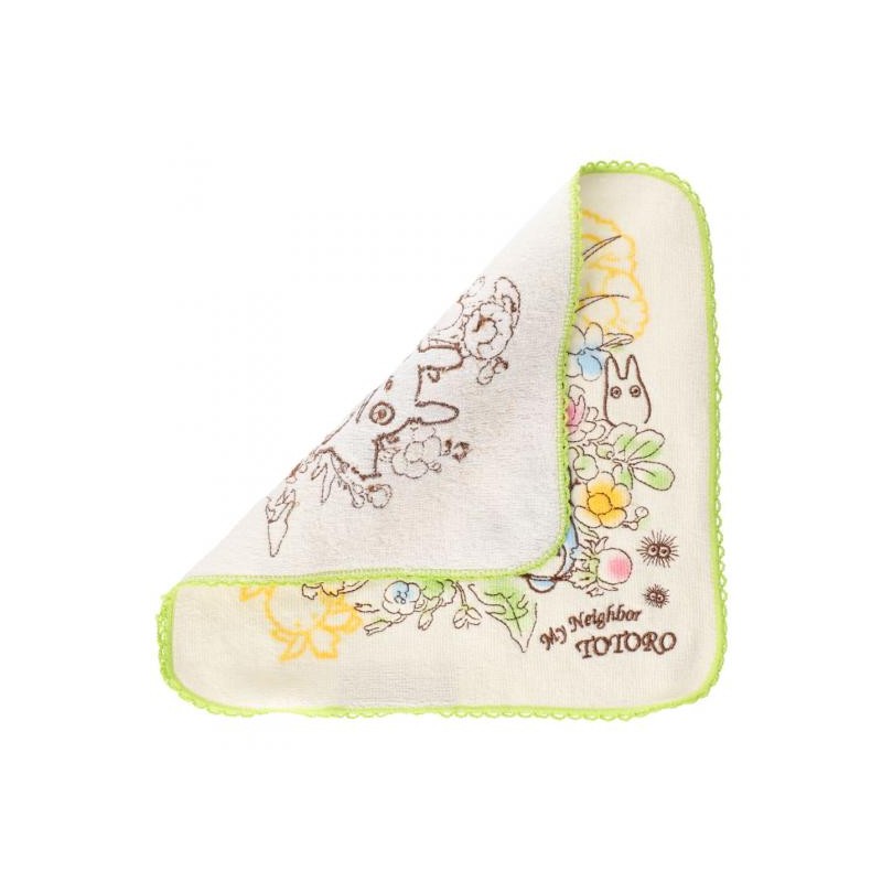 Household linen - Mini Towel Totoro Bunch of Spring Flowers 25x25 cm - My Neighbor Toto