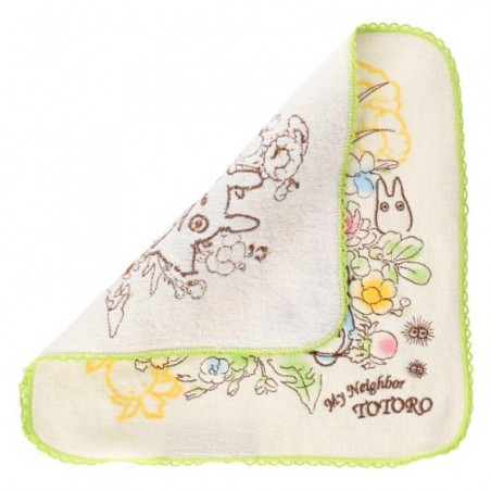 Linge de maison - MinI Serviette Totoro Bouquet de Printemps 25X25 cm - Mon Voisin Toto