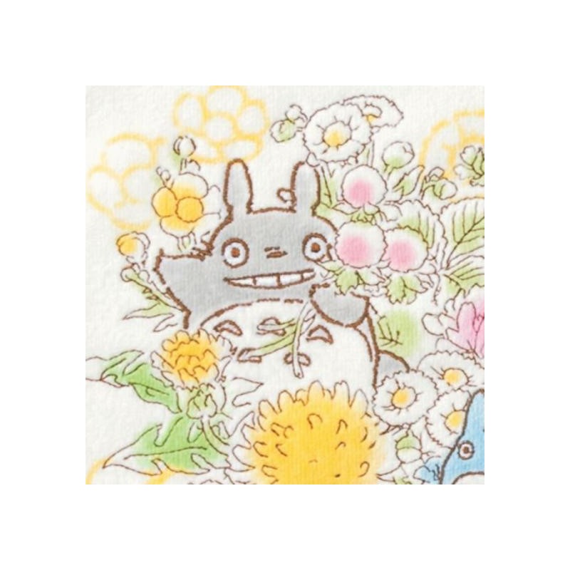 Household linen - Mini Towel Totoro Bunch of Spring Flowers 25x25 cm - My Neighbor Toto
