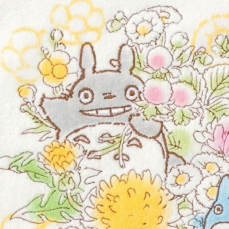 Household linen - Mini Towel Totoro Bunch of Spring Flowers 25x25 cm - My Neighbor Toto