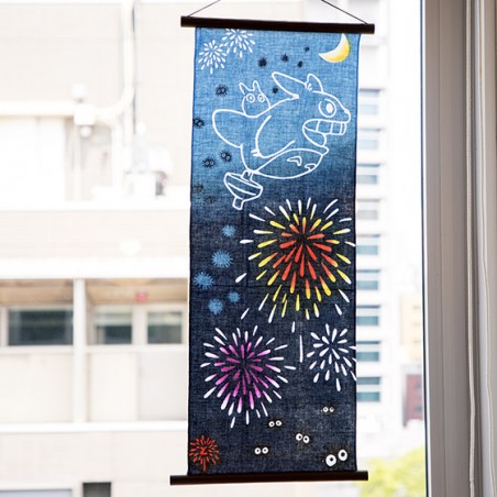 Household linen - Tenugui Totoro Flying Fireworks - My Neighbor Totoro