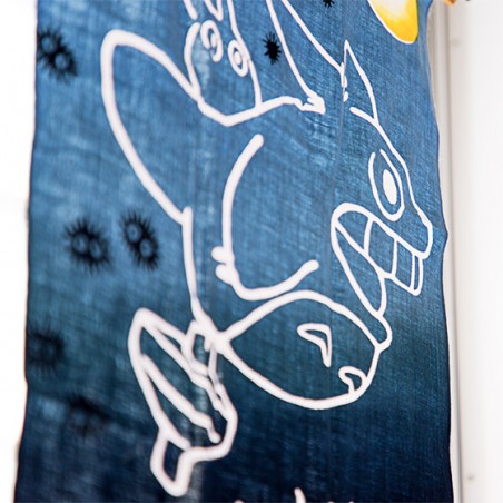 Household linen - Tenugui Totoro Flying Fireworks - My Neighbor Totoro