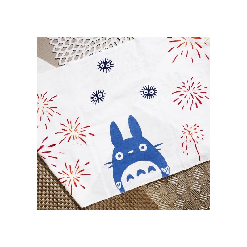 Household linen - Tenugui Middle Totoro Fireworks - My Neighbor Totoro