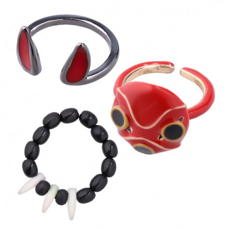 Jewellery - Three Ring Set San’s mask - Princess Mononoke