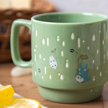 Mugs and cups - Coloful embossed mug Totoro Holding Umbrella - My Neighbor Totoro