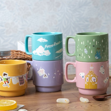 Mugs and cups - Coloful embossed mug Totoro Holding Umbrella - My Neighbor Totoro