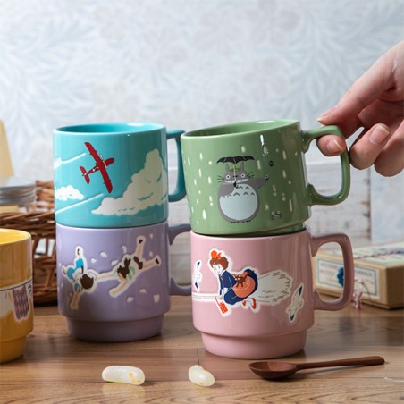 Mugs and cups - Coloful embossed mug Totoro Holding Umbrella - My Neighbor Totoro