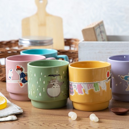 Mugs and cups - Coloful embossed mug Totoro Holding Umbrella - My Neighbor Totoro