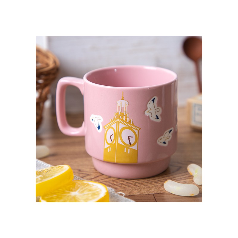 Mugs and cups - Coloful embossed mug Kiki on her broom - Kiki's Delivery Service