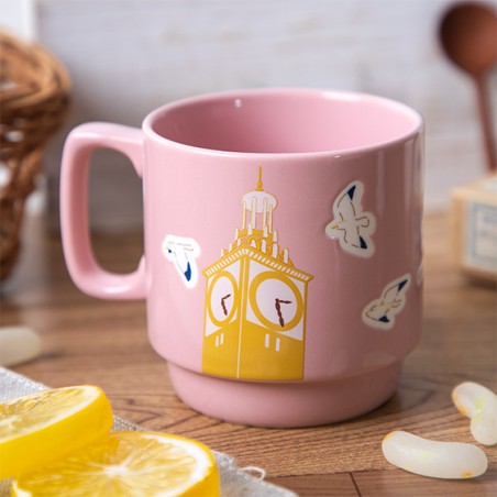 Mugs and cups - Coloful embossed mug Kiki on her broom - Kiki's Delivery Service