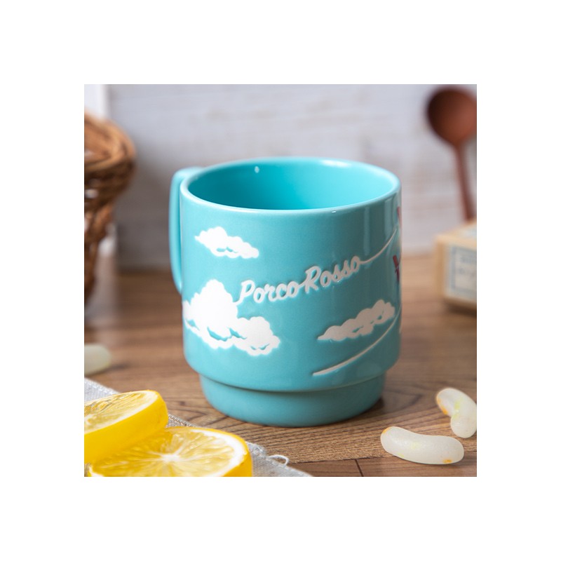 Mugs and cups - Coloful embossed mug Savoia - Porco Rosso