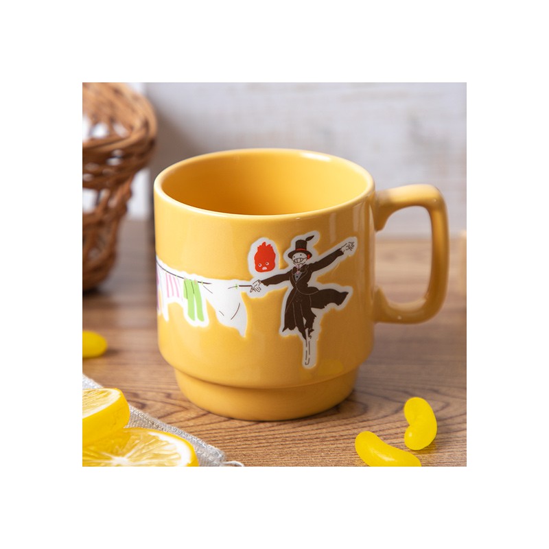 Mugs and cups - Coloful embossed mug Laundry Day - Howl's Moving Castle