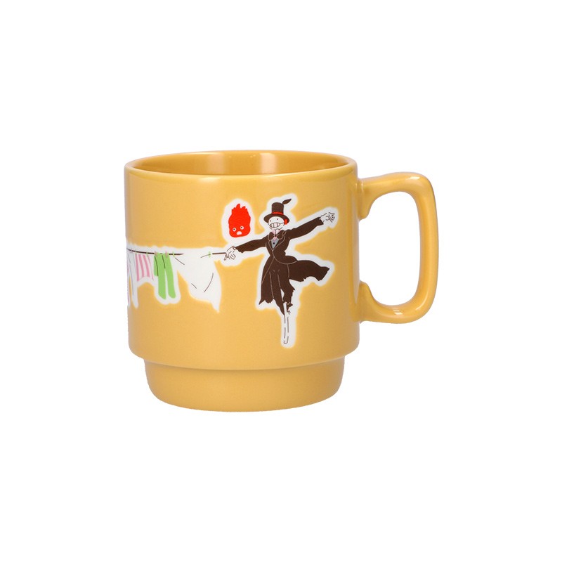 Mugs and cups - Coloful embossed mug Laundry Day - Howl's Moving Castle
