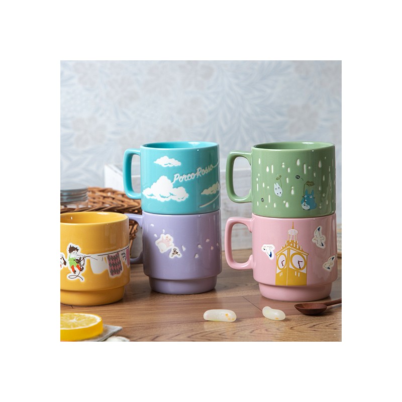 Mugs and cups - Coloful embossed mug Laundry Day - Howl's Moving Castle