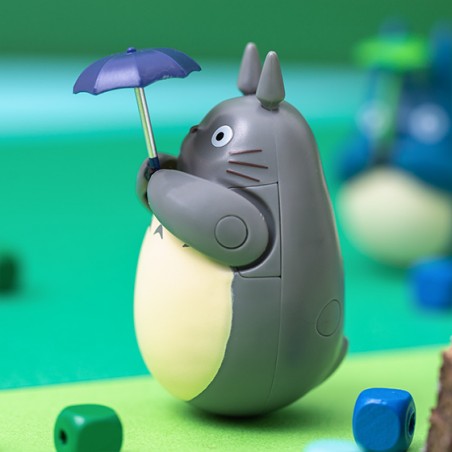 Jouets - Figurine Culbuto Totoro Gris Parapluie - Mon Voisin Totoro