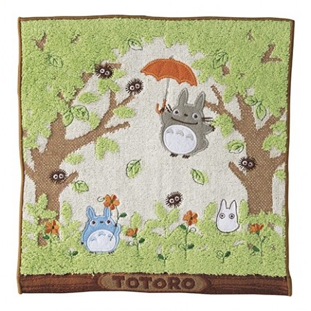 Linge de maison - Mini Serviette Totoro Dans le bosquet 25x25 cm - Mon Voisin Totoro
