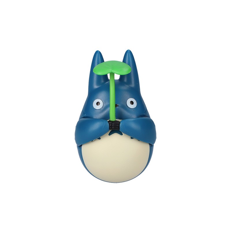 Jouets - Figurine Culbuto Totoro Bleu avec feuille - Mon Voisin Totoro