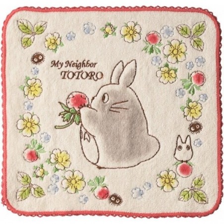 Linge de maison - Mini Serviette Totoro Fraises 25x25 cm - Mon Voisin Totoro