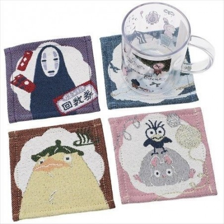 Table Sets - Set of 4 Coasters Chihiro Pastel - Sprited Away