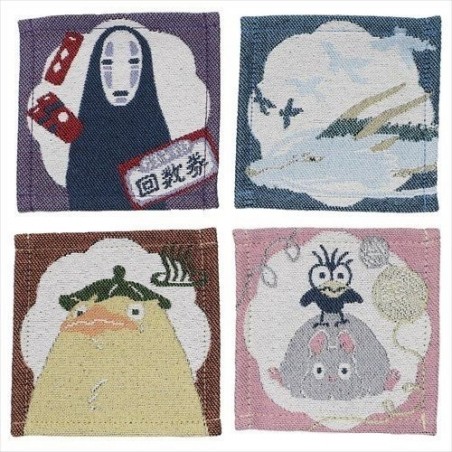 Table Sets - Set of 4 Coasters Chihiro Pastel - Sprited Away