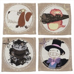 Cocina y vajilla - Juego de 4 posavasos - El castillo ambulante
