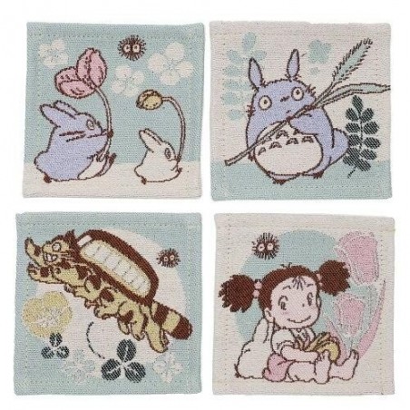 SOUS VERRE SET DE 4 TOTORO - MON VOISIN  TOTORO