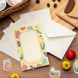 Postales y papel de cartas - Papelería para el recreo Verduras - Mi vecino Totoro
