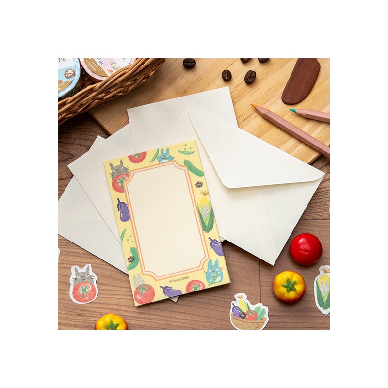 Cartes postales et Papier à lettres - Papier à lettres Break Time Légumes - Mon Voisin Totoro
